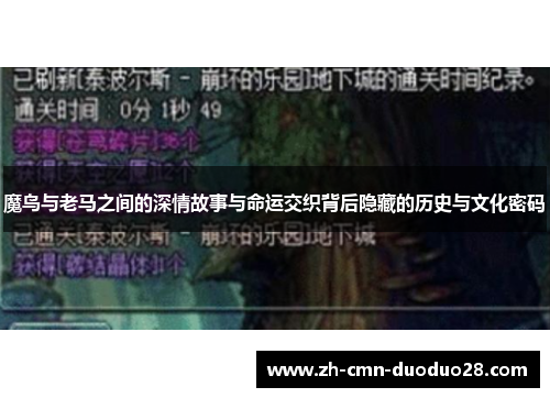 魔鸟与老马之间的深情故事与命运交织背后隐藏的历史与文化密码
